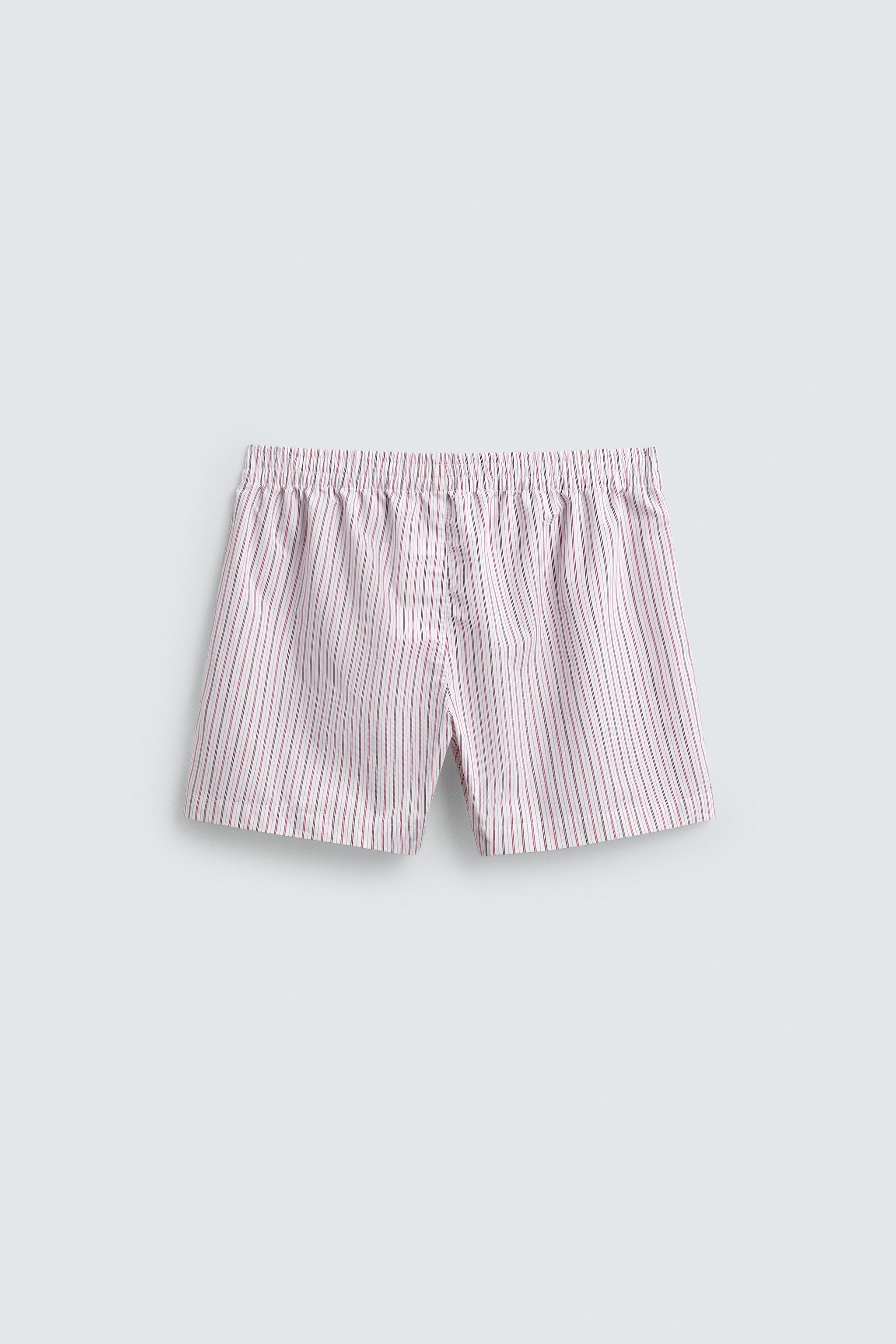 BOXER EN POPELINE AVEC INSCRIPTION BRODÉE